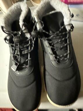 Black Faux-Fur Lined Winter Boots by Hike Footwear